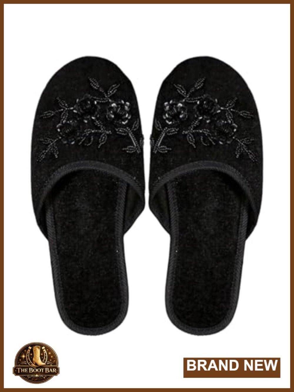 Chinese Mesh Slippers Closed Toe 3D Floral Knit Slip On Mules